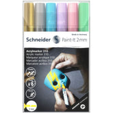 Rotulador Schneider Paint-It 310 Estuche 6 Surtidos Pastel | Schneider | Pack 1 Unidades